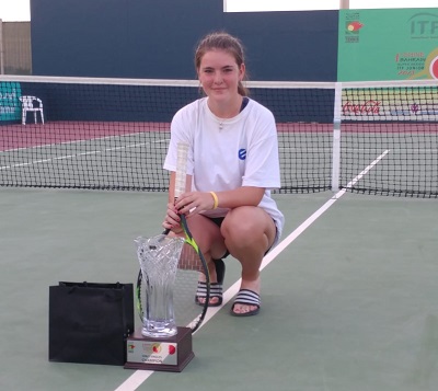 First ITF win for East Glos junior Charlotte Russell